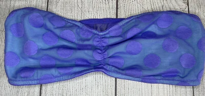 Victoria’s Secret PINK Lace Bandeau Small Polka Dots Purple New Wireless Unlined - Image 1 of 4
