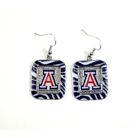 Arizona Wildcats NCAA Zebra Style Dangle Earrings Cover