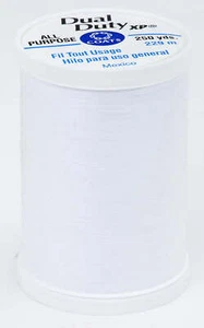 100 White Dual Duty XP Polyester Thread 250yds - Picture 1 of 3