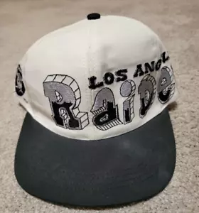 Vintage 90s Youth Los Angeles Raiders Graffiti Drew Pearson Snapback Hat Rare - Picture 1 of 5