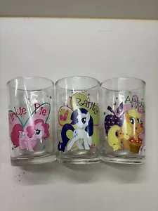 2013 Hasbro 3 My Little Pony Glass Collect Gift Celebrate - Picture 1 of 9