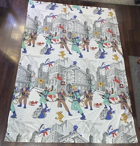 Vintage 1984 1986 Ghostbusters Bedspread Blanket 64” X 95” 80s Retro Bedding - Picture 1 of 12