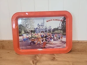 Vintage 1980's Walt Disney's MAGIC KINGDOM Mickey and Friends Lap TV Tray Metal - Picture 1 of 13