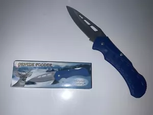 BRAND NEW IN BOX Whitetail Cutlery Gentle Folder Knife 4.5" Stainless Steel BLUE - Picture 1 of 1