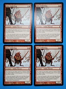 4x Akki Underling Saviors of Kamigawa Mtg Magic Card Creature Goblin Warrior 93 - Picture 1 of 4