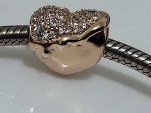 PANDORA Sparkling Melting Heart Charm 783396C01 - Picture 1 of 2