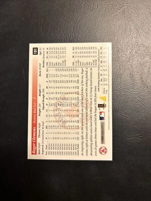 C54b #181 Roger Clemens, Boston Red Sox, 1997 Score - Image 1 of 2