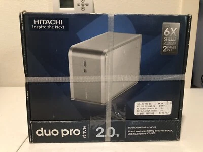 Hitachi 2TB Duo Pro Drive - Desktop External HD - Factory Sealed - Image 1 of 4