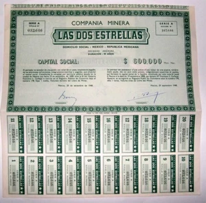 Action Ancienne : Compania Minera las dos estrellas (272) - Picture 1 of 1