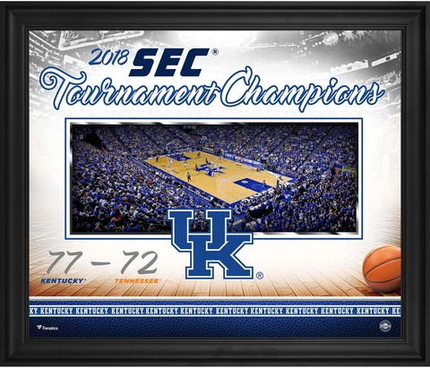 Kentucky Wildcats Framed 20x24 2018 SEC Mens Basketball Tourney Champs Collage Cover