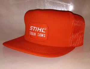 Stihl Chain Saws K Products Mesh Snapback Trucker Hat Korea Pennant Winner Vtg - Picture 1 of 5
