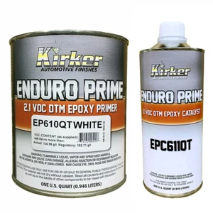 1 qt Kirker Enduro Prime Epoxy Primer White EP610QT and 1 qt Catalyst EPC611QT - Picture 1 of 3