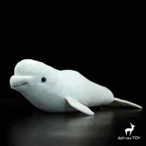 40cm Simulation White Whale BelugaStuffed Animal Plush Toys Doll Kids Gifts - Picture 1 of 8