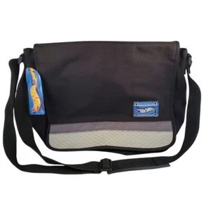 Hot Wheels Vintage Black Gray Messenger Bag W/ Adjustable Strap & Logo Rare NWT - Picture 1 of 9