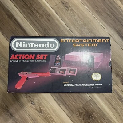 1987 NES Nintendo Entertainment System - Action Set w/ Orange Light Gun - CIB - Image 1 of 4