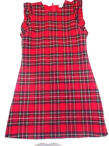 EUC Vineyard Vines Girls Dress Size 14 Tartan Plaid Red Black Christmas Flannel - Picture 1 of 3