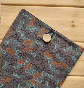 FUNDA LIBRO TELA Funda Literaria Hecha a Mano Búhos Funda Acolchada Handmade - Imagen 1 de 3