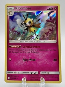 Pokemon TCG - Ribombee 93/149 SM Sun Moon Base Set Holo Rare Card - NM