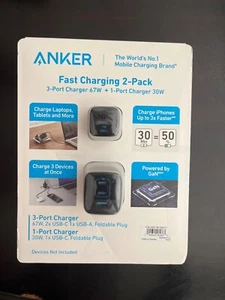 Anker Chargeur Rapide Charge Rapide Pack de 2 67W 67W et 30W 30W Chargeur Mural - Photo 1 sur 4