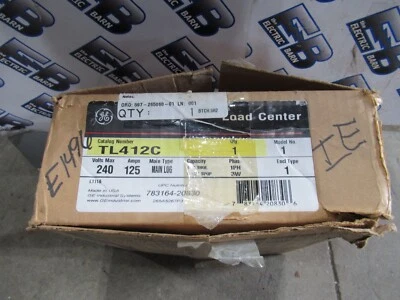 Centro de carga GE TL412C 125 amperios MLO 120/240 voltios 1PH3W 4/8 CKT -E1496-NUEVO-B Foto 1 de 2
