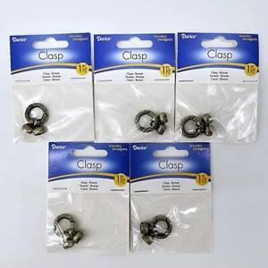 5 Darice Jewelry Designer® Clasps - Bronze -Kumihimo Cord Clasps - 5 New In Pack - Picture 1 of 2
