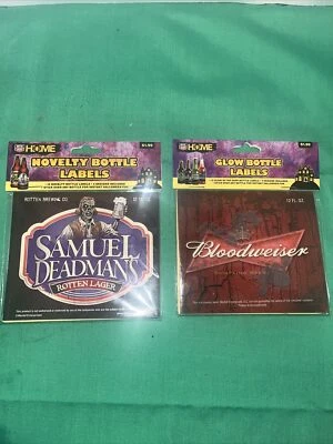 新奇瓶标签鬼屋万圣节派对装饰 - 24 个标签 — 第 1/4 张图片