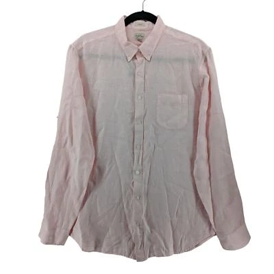 J. Crew Irish Linen Dress Shirt Men's XXLT Pink BG374 Baird McNutt Button Down - Image 1 of 4
