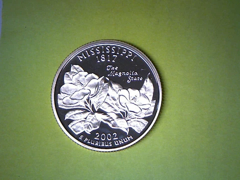 2002 S 25C Mississippi Proof 50 States Quarter **FREE SHIPPING** Cover