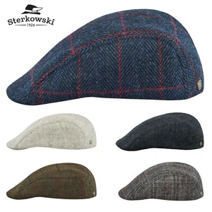 Paraorecchie Sterkowski NORTE Harris tweed berretto piatto vintage Mountain Trooper - Foto 1 di 51
