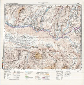 Mapa topográfico militar soviético ruso - TERMIZ (Uzbekistán) 1:500 000, edición 1989 - Imagen 1 de 2