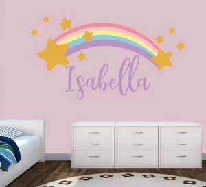 Personalised Rainbow Any Name Wall Decal 3D Art Stickers Vinyl Room Bedroom - Picture 1 of 4