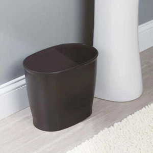 iDesign Kent Oval Waste Can, Trash Can for Bathroom, Bedroom, Office - Bronze - Picture 1 of 4