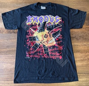VINTAGE 1990 EXODUS Impact is Imminent Tour Concert T-shirt, Size M New & Unworn - Picture 1 of 8