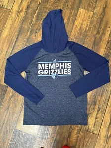 Adidas Boys Long Sleeve Hooded Shirt Lightweight Memphis Grizzlies Sz Lrg 14/16 - Picture 1 of 7