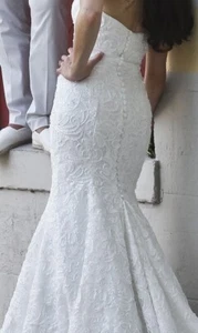 Galina Signature trägerloses Meerjungfrau Davids Braut Hochzeitskleid Gr. 12 SWG400 - Bild 1 von 2