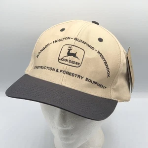 Vintage John Deere Hall Construction & Forestry Equipment Maine Metco Snapback - Picture 1 of 12