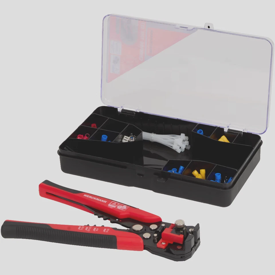 🔧 Kit pince à sertir Werckmann – 301 pièces avec cosses et pince à dénuder - Photo 1/2