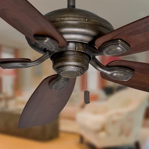 NEW Casablanca Utopian 52" Damp Outdoor Ceiling Fan - Aged Bronze - 54036 - Picture 1 of 11