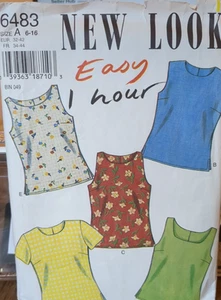 EASY New Look Sewing pattern #6483 Misses' TOPS size 6-16  UC/FF - Picture 1 of 13