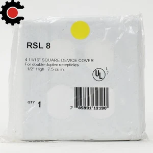 Cubierta de dispositivo cuadrada elevada Steel City RSL 8, 4-11/16", dúplex - Imagen 1 de 2