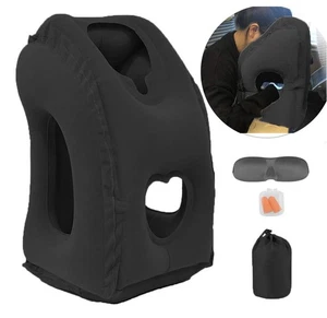 Inflatable Travel Pillow for Airplane, Neck Air Pillow for Sleeping to Avoid ... - Picture 1 of 8