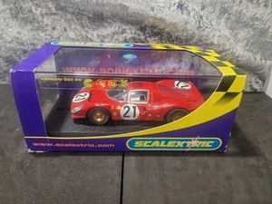 Scalextric C2641 Ferrari 330 P4 Le Mans '67 #21 Slot Car - Working, Boxed, Nice - Picture 1 of 15