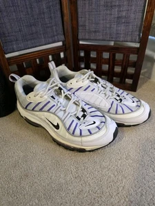 Nike Air Max 98 White with Purple AH6799-023 UK 7 EUR 41 - Picture 1 of 9