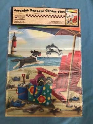 Nueva bandera decorativa Jeremiah Bee-Line día en la playa 12” X 18” jardín patio Foto 1 de 4
