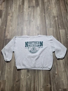 Vintage Northern Michigan University Sweatshirt Mens XL Crewneck 90s GEAR Taiwan - Picture 1 of 7