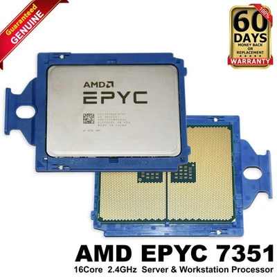 Procesador CPU servidor Dell AMD EPYC 7351 16 núcleos 2,4 GHz 64 MB Socket SP3 4N6MD Foto 1 de 4