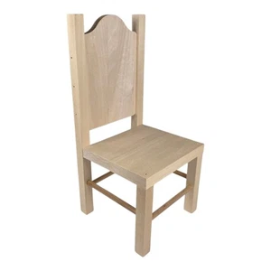 Unvollendeter Holzstuhl Nussbaum hohl für 8" Puppen, wie Ginny Muffie Alexander - Bild 1 von 10