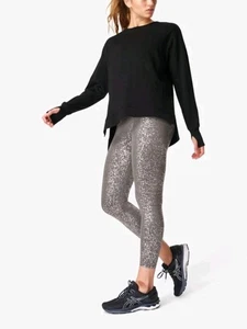Sweaty Betty Small Disco Metallic 7/8 Leggings Grau Terrazzo Foliendruck SB610278 - Bild 1 von 10