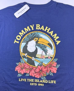 Tommy Bahama Men's Graphic T / Big-Tall / Navy - 100% Cotton/ TOUCAN SEASON - Imagen 1 de 9