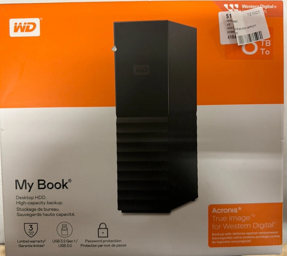 NEW WD My Book 8TB Desktop HDD High Capacity Backup - Image 1 of 1